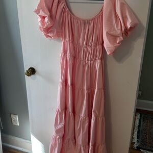 Pink Puff Sleeve Dress